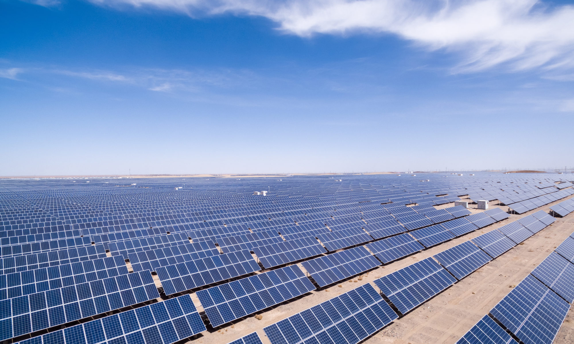 aerial view of solar energy